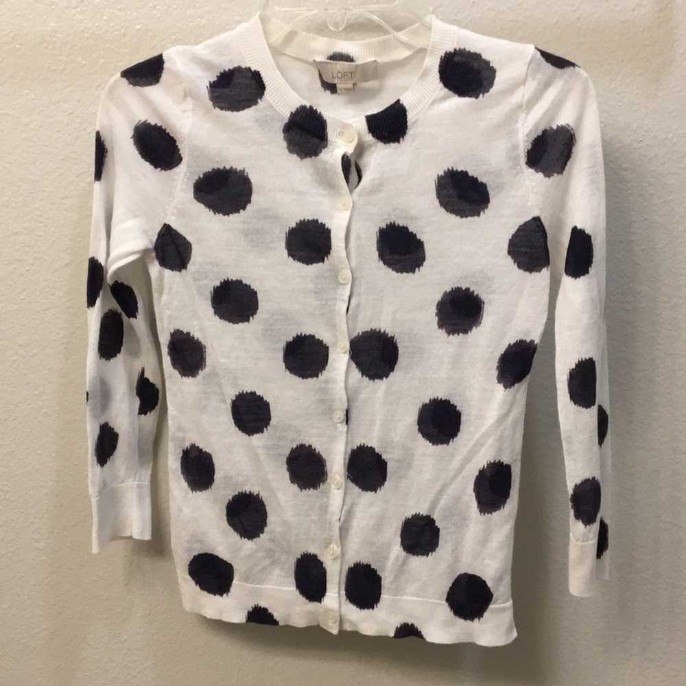 Loft Polka Dot Cardigan